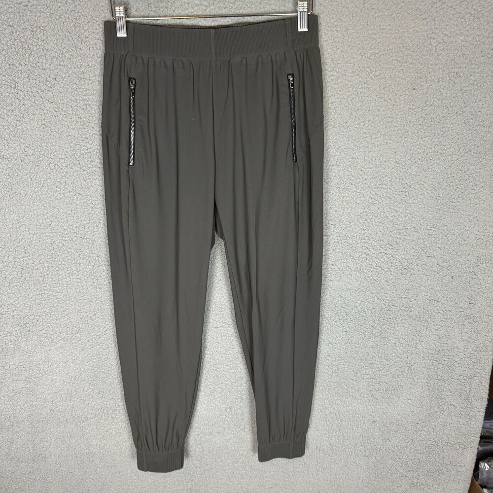 Athleta Pants Womens S Grey Cosmic Joggers Elastic Waist Zip Pockets